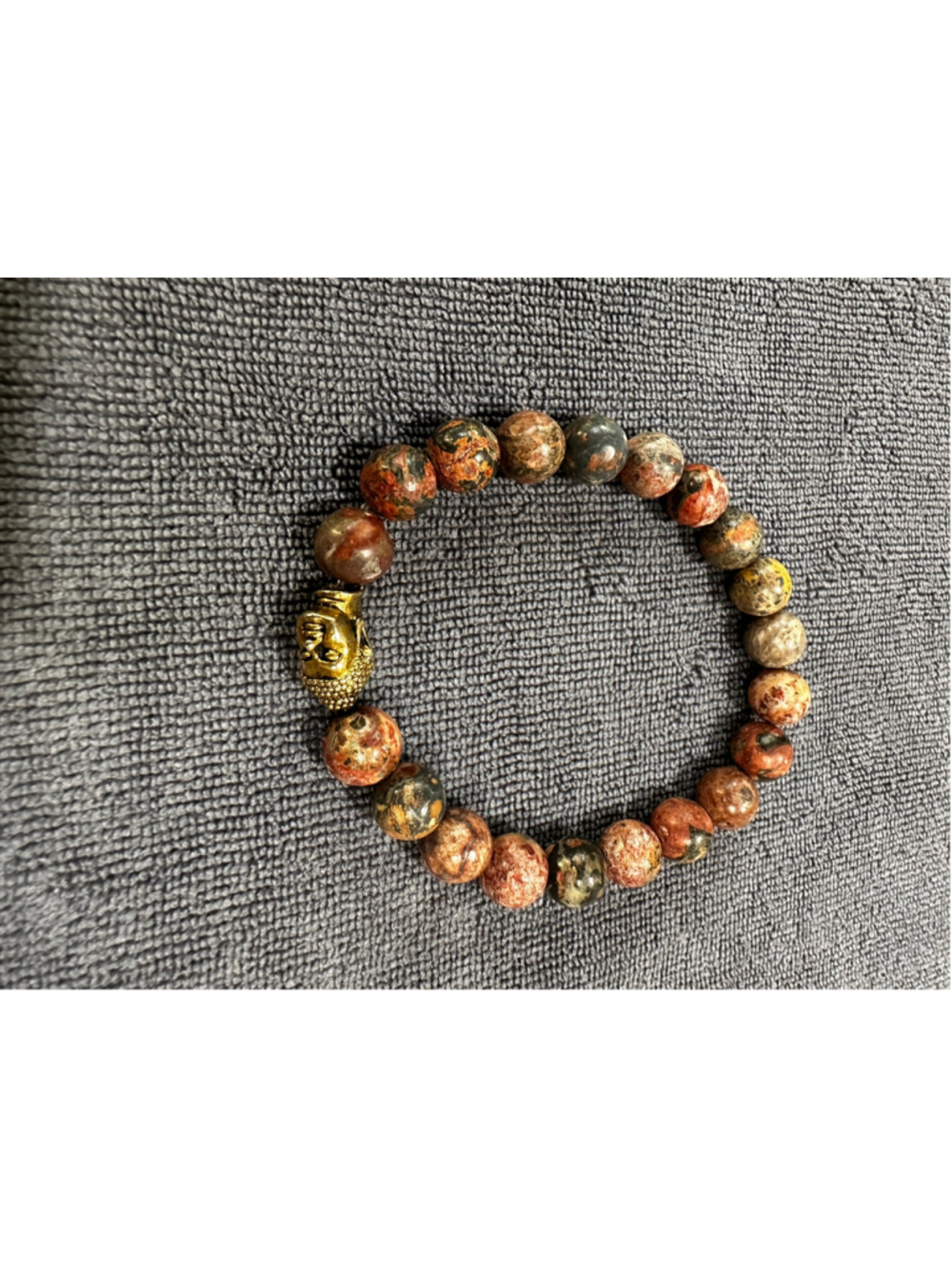 Unbranded Brown Gold Buddha Bead Bracelet